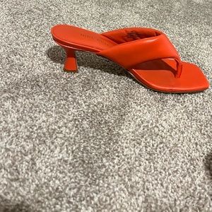 Bright Orange Nine West Kitten Heels